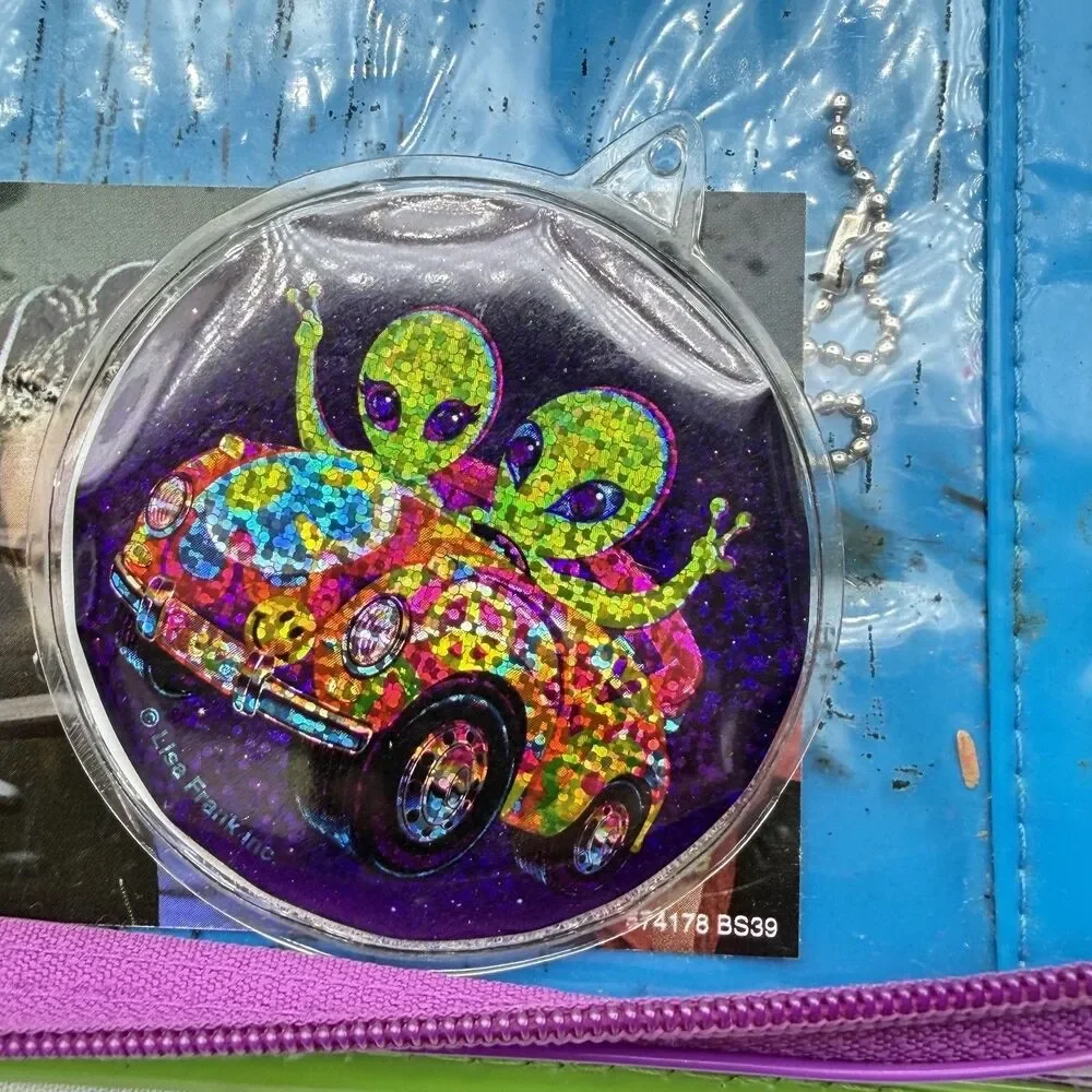 Vintage Lisa Frank Zoomer & Zorbit Aliens 3 Ring Binder Trapper Keeper Zip READ